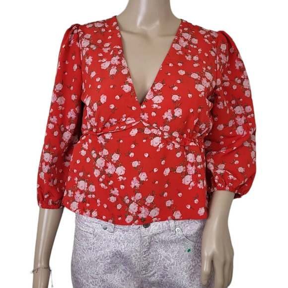 Sage the Label Floral Printed Blouse Top - Picture 11 of 12